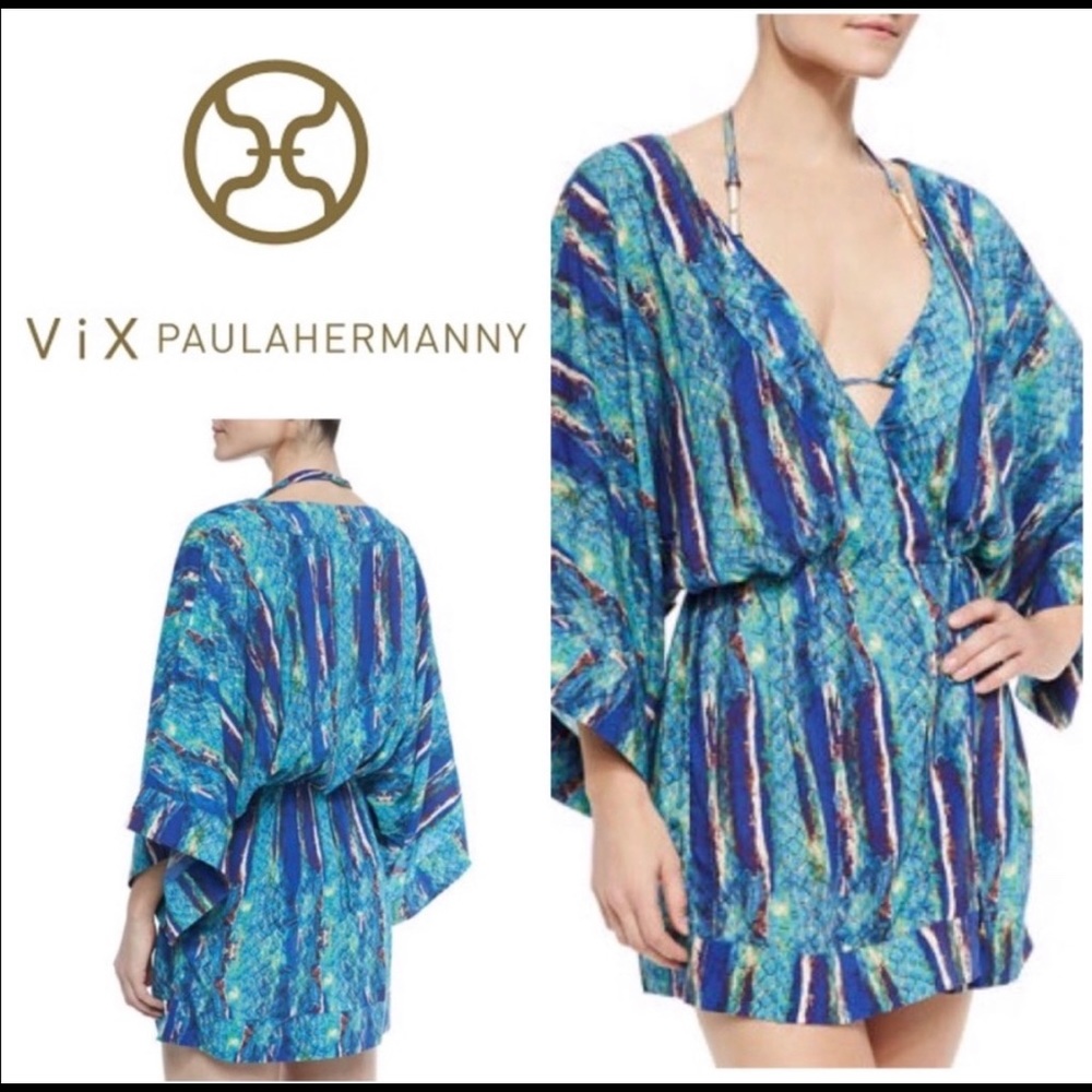 VIX Paula Hermanny Swim Stone Kimono Cover-Up